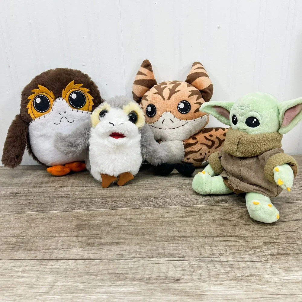 Star Wars Plush Lot Grogu Baby Yoda Loth-cat Porgs Mandalorian Toy Collection